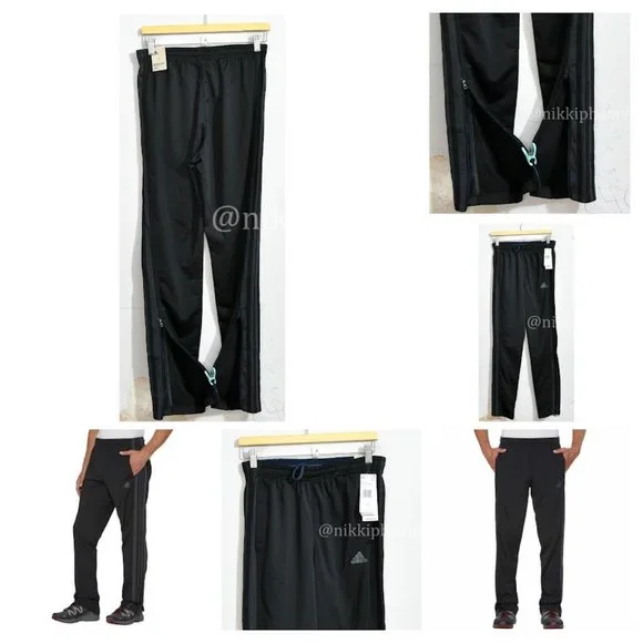 adidas Men’s Active Tricot Pant 3 Stripes black - Picture 3 of 5